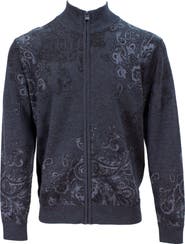 Lords of Harlech Frederick Merino Wool Silk Cashmere Full-Zip Cardigan Sweater