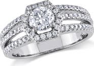 Julianna B. Diamond Halo Split-Shank Engagement Ring 14k