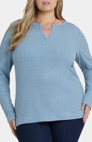 NYDJ Metallic Rib Top