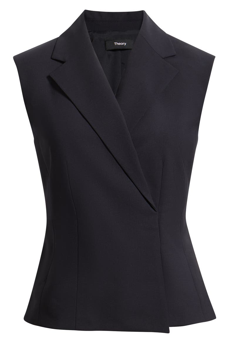 Hourglass Stretch Wool Vest, Main, color, DEEP NAVY - G8E