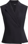 Theory Hourglass Stretch Wool Vest