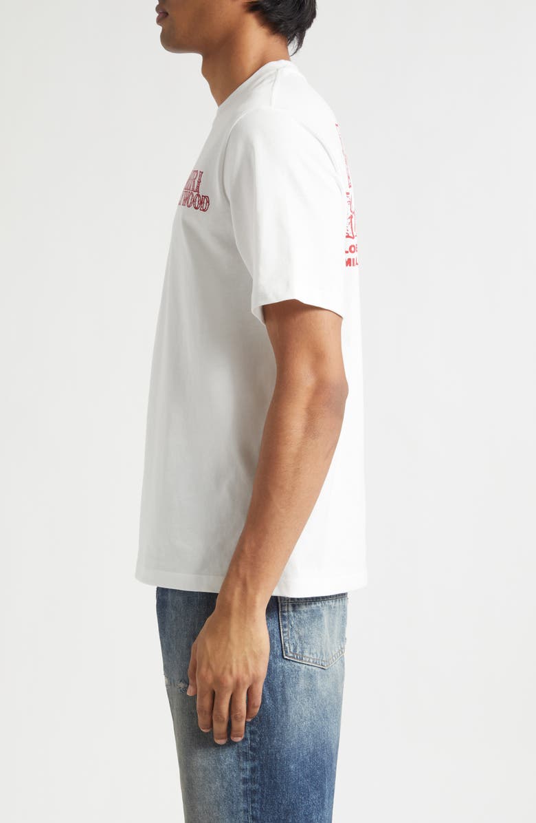AMIRI Hollywood Oversize Logo Graphic T-Shirt, Alternate, color, Ivory