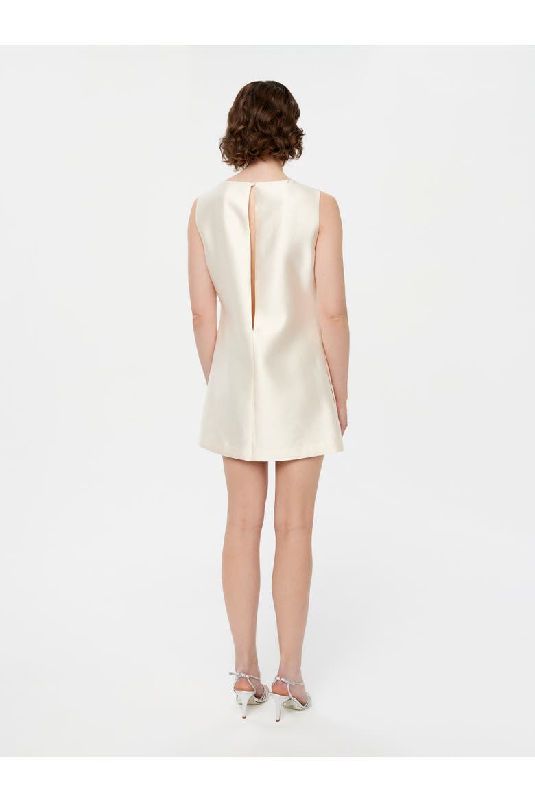 Silk Blend Bridal Mini Dress, Alternate, color, Ivory
