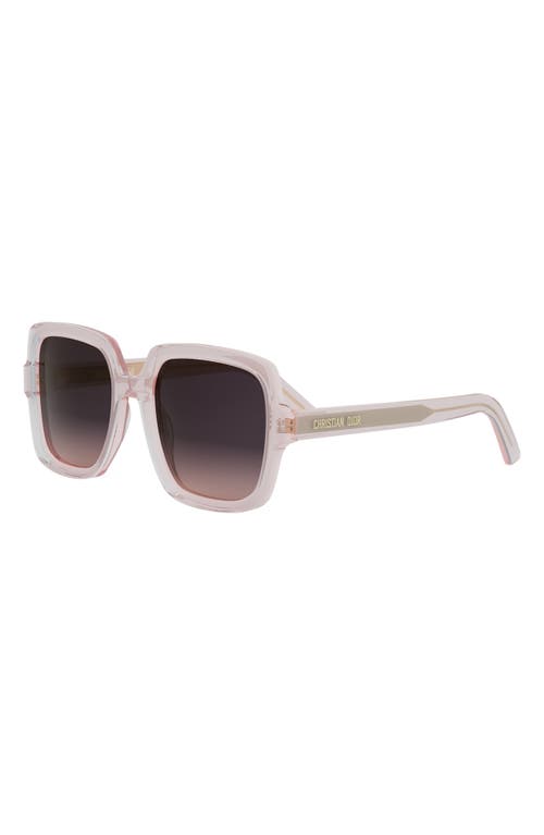 Dior Midnight S4i Square Sunglasses In Grey/other/gradient Blue