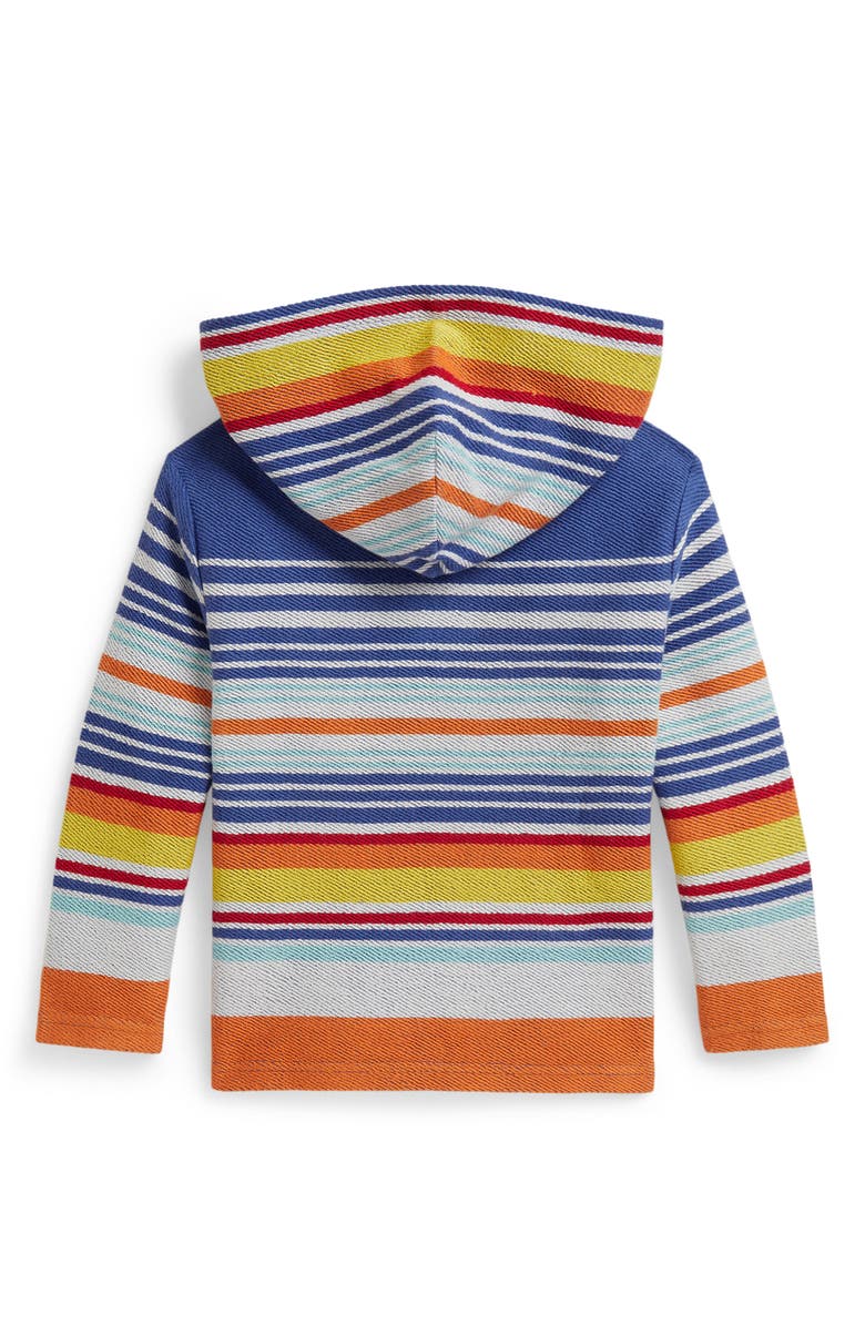 Polo Ralph Lauren Kids' Stripe Cotton French Terry Hoodie, Alternate, color, Bai Blue Multi