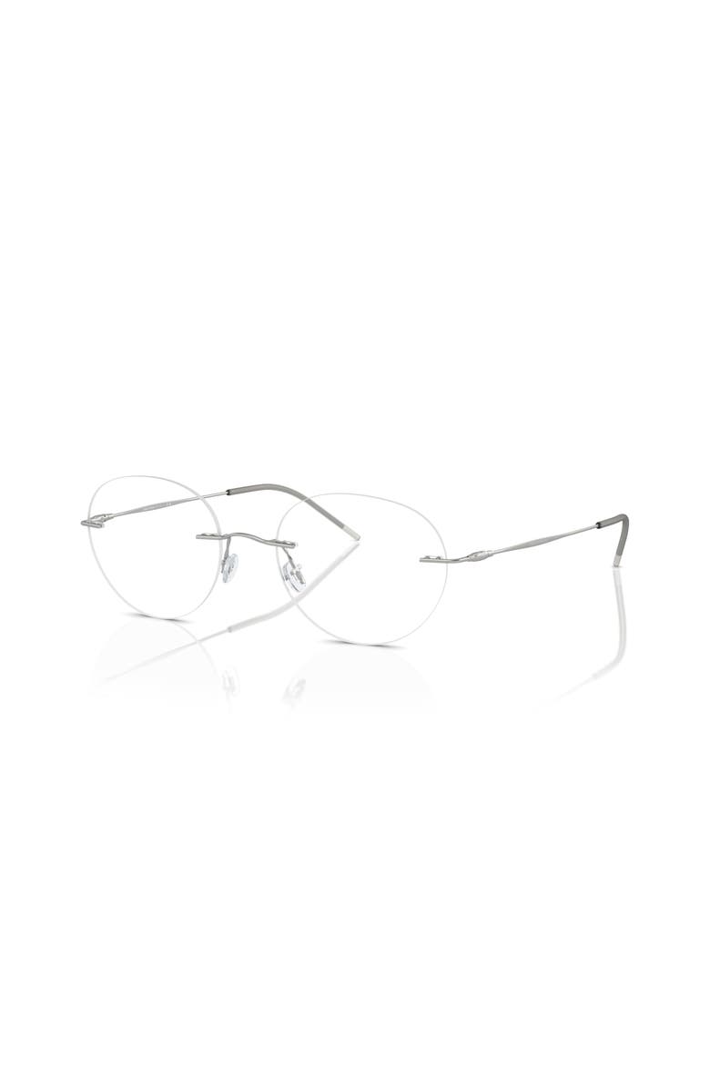 Giorgio Armani 50mm Phantos optical glasses, Main, color, Silver