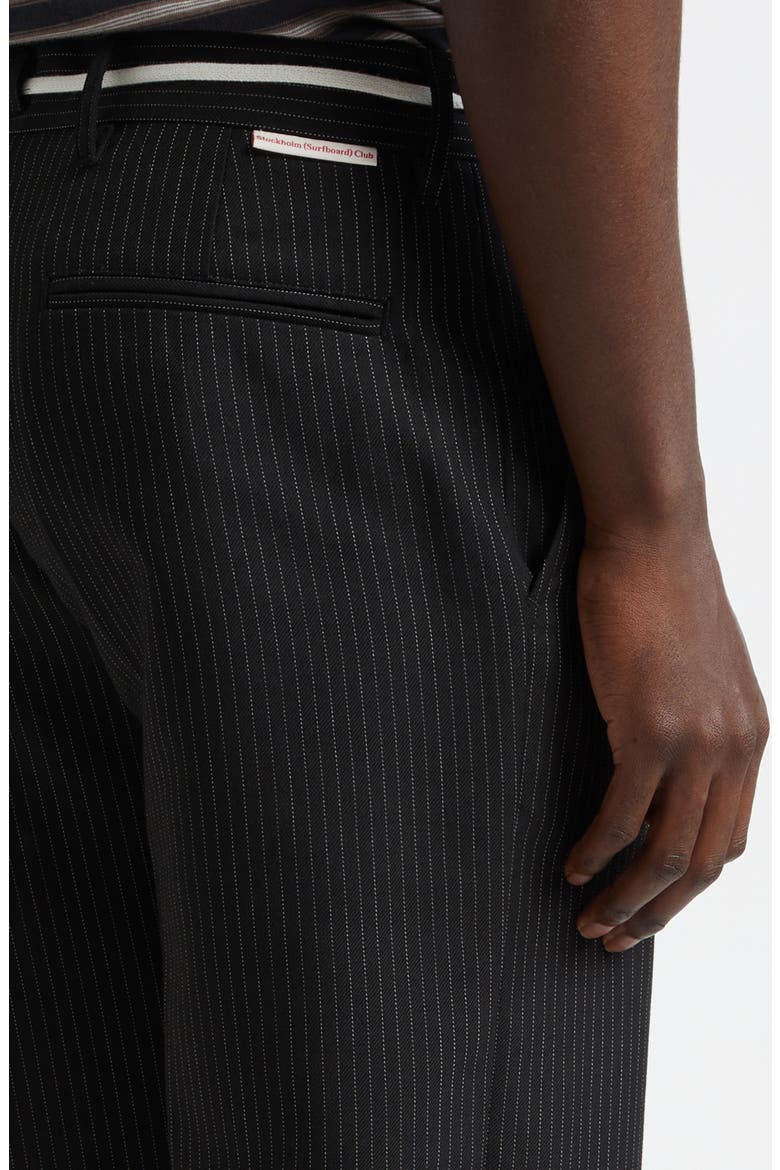 Sune Pinstripe Bootcut Pants, Alternate, color, BLACK PINSTRIPE