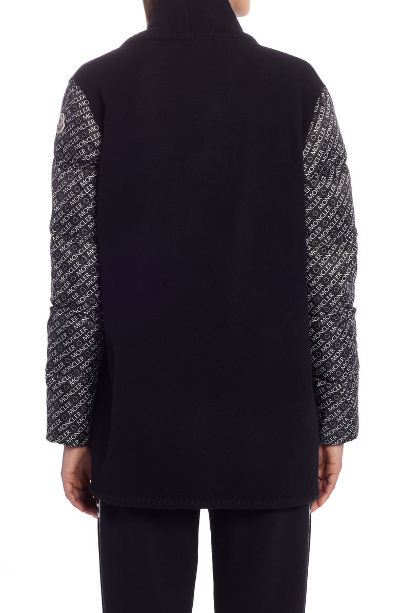 Moncler Quilted Down & Wool Short Cape, Alternate, color, 