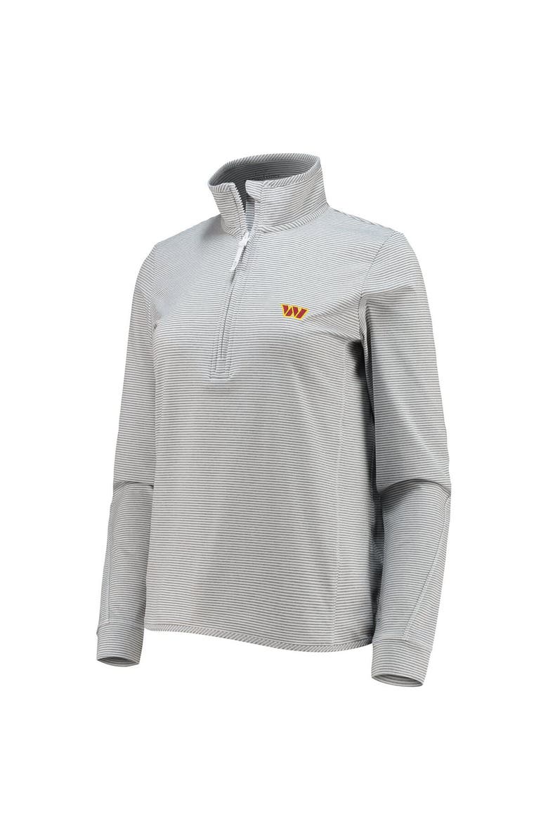 vineyard vines Women's Vineyard Vines Heather Gray Washington Commanders Sankaty Shep Half-Zip Pullover Top, Alternate, color, 