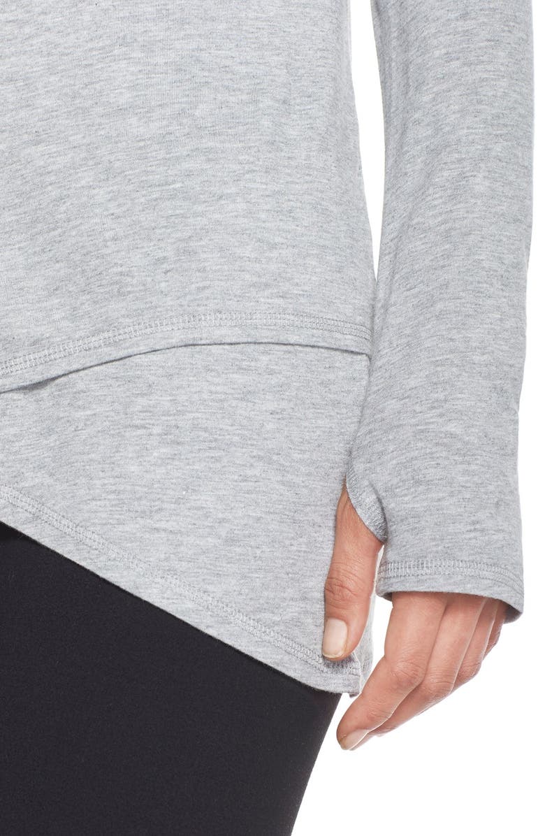 Zella 'Shadow' Cutout Long Sleeve Tee, Alternate, color, 