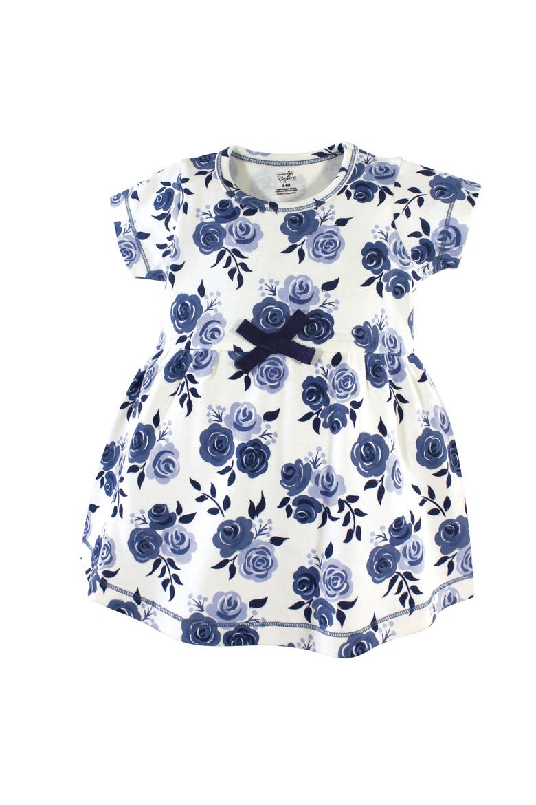 Organic Cotton Dress and Cardigan, Alternate, color, Navy Floral