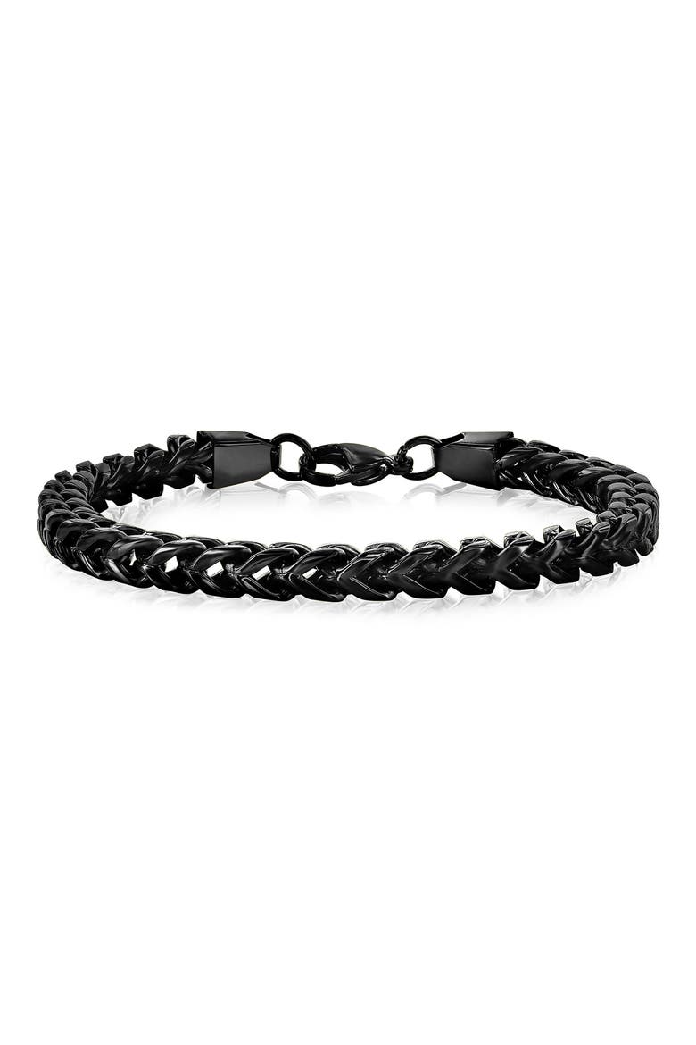 Franco Chain Bracelet, Main, color, BLACK