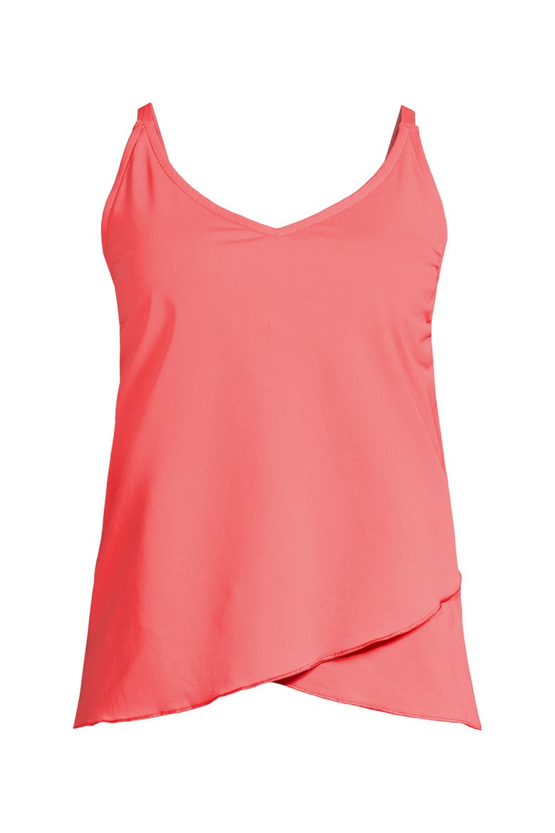 Tulip Hem Tankini Top, Alternate, color, Wood Lily