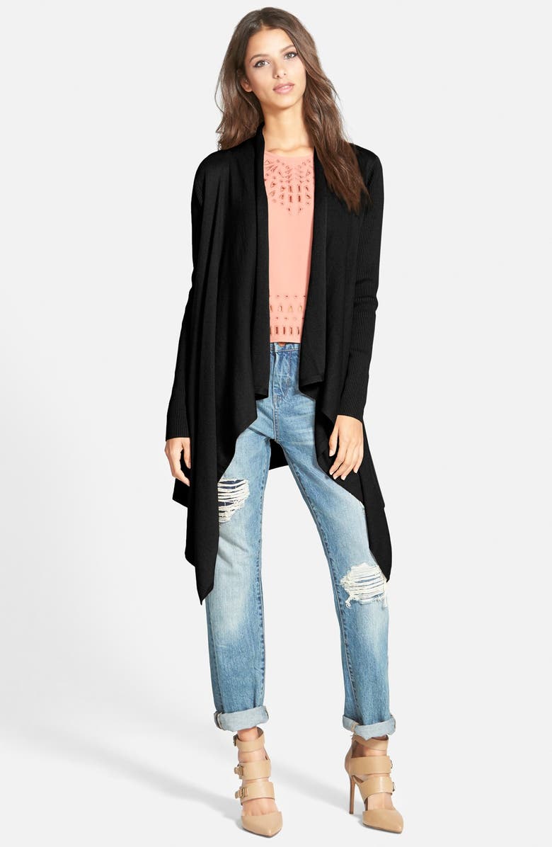 Leith Waterfall Open Front Cardigan, Main, color, 