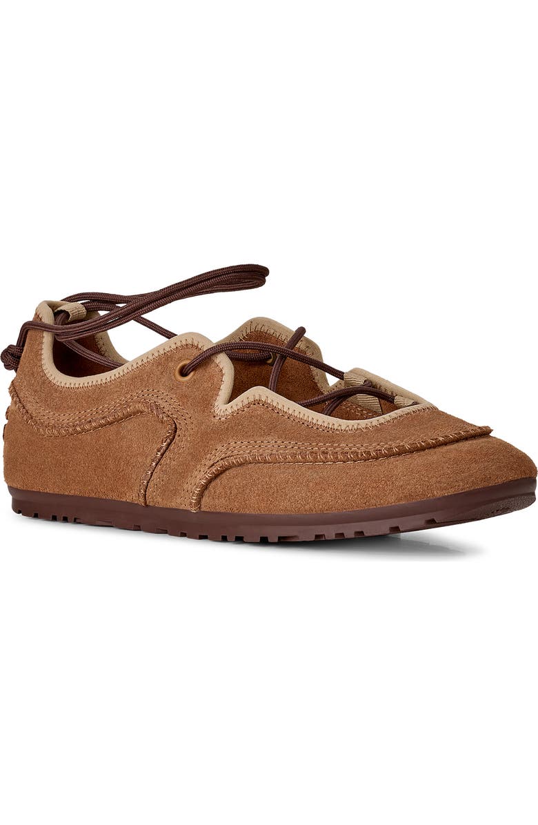 UGG<sup>®</sup> Quill Ballet Sneaker, Main, color, Chestnut / Sand