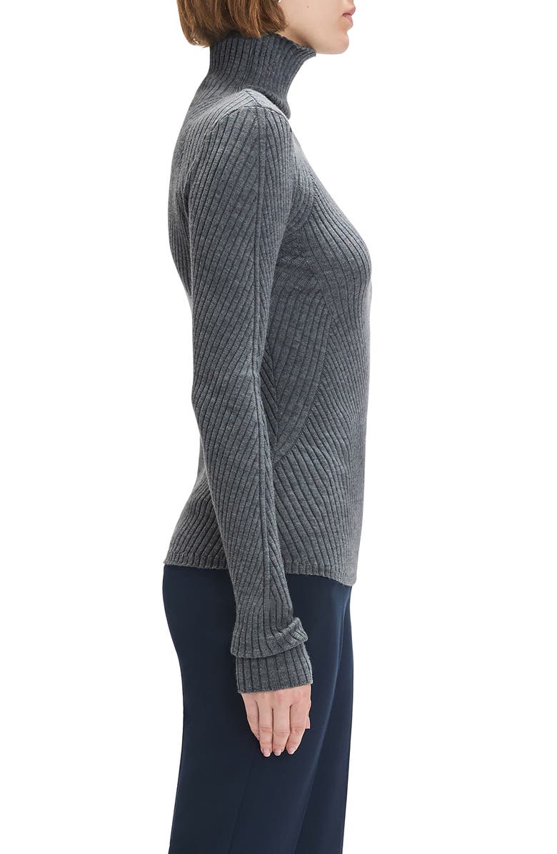 Favorite Daughter Be Your Girl Turtleneck Merino Wool Blend Sweater, Alternate, color, Charcoal