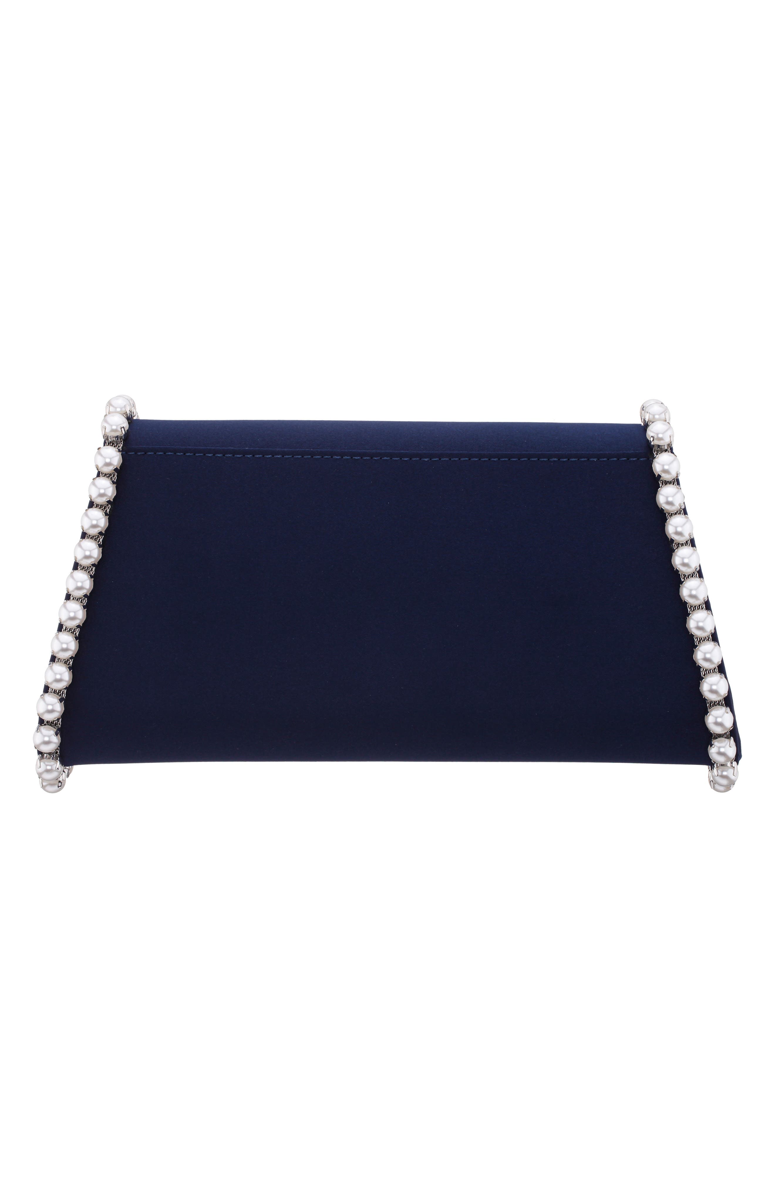 Nina Trysta Clutch, Alternate, color, New Navy