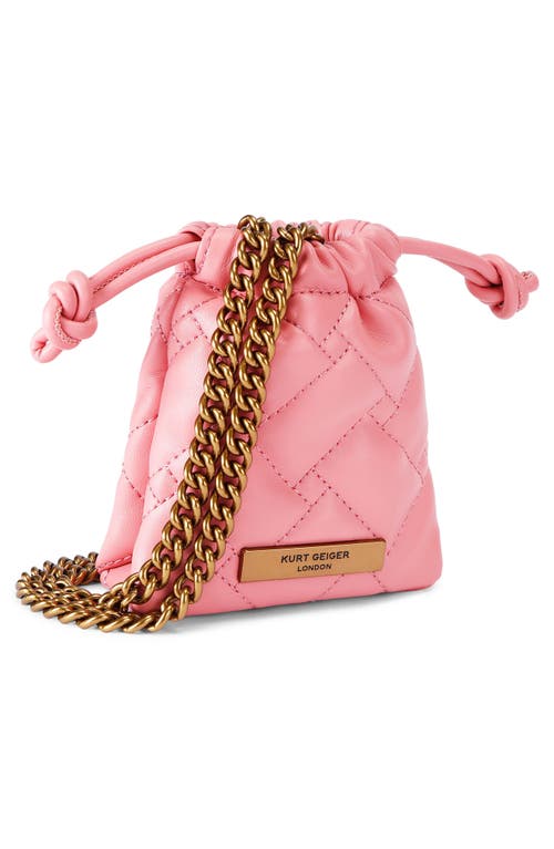 Kurt Geiger Micro Kensington Quilted Purse In Pink