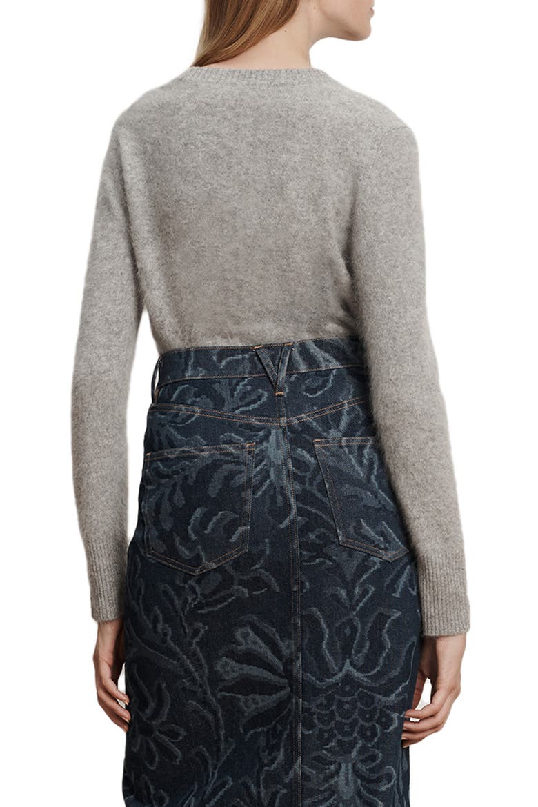 Pippen Brushed Cashmere Crewneck Sweater, Alternate, color, HEATHER GREY