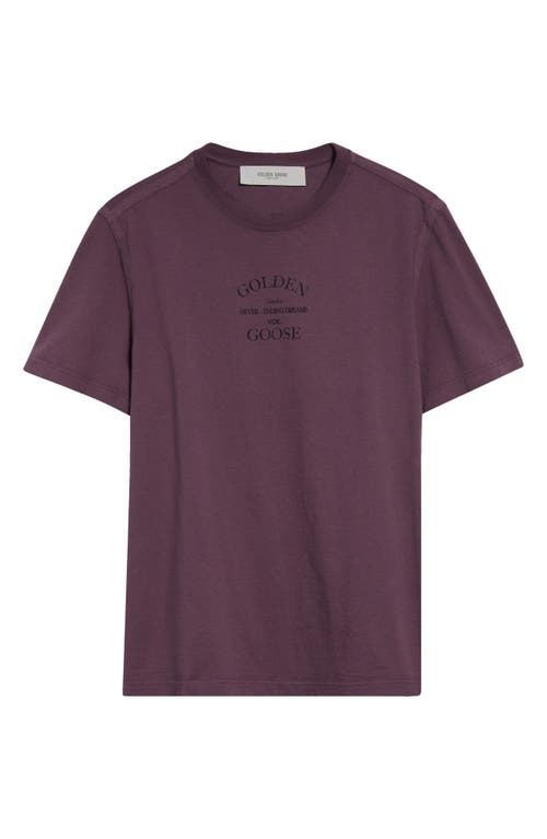 Golden Goose Journey M's T-shirt Regular/ Dyed O In Purple/black