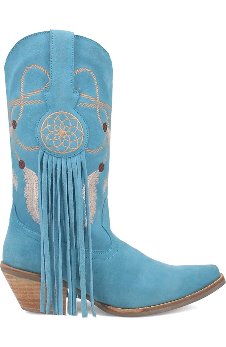 Dingo Day Dream Fringe Embroidered Western Boot, Alternate, color, Blue
