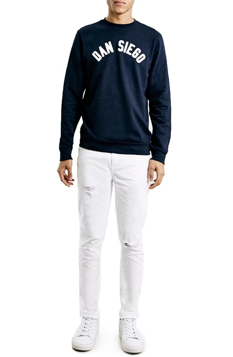 Topman Stretch Skinny Fit Jeans, Alternate, color, 