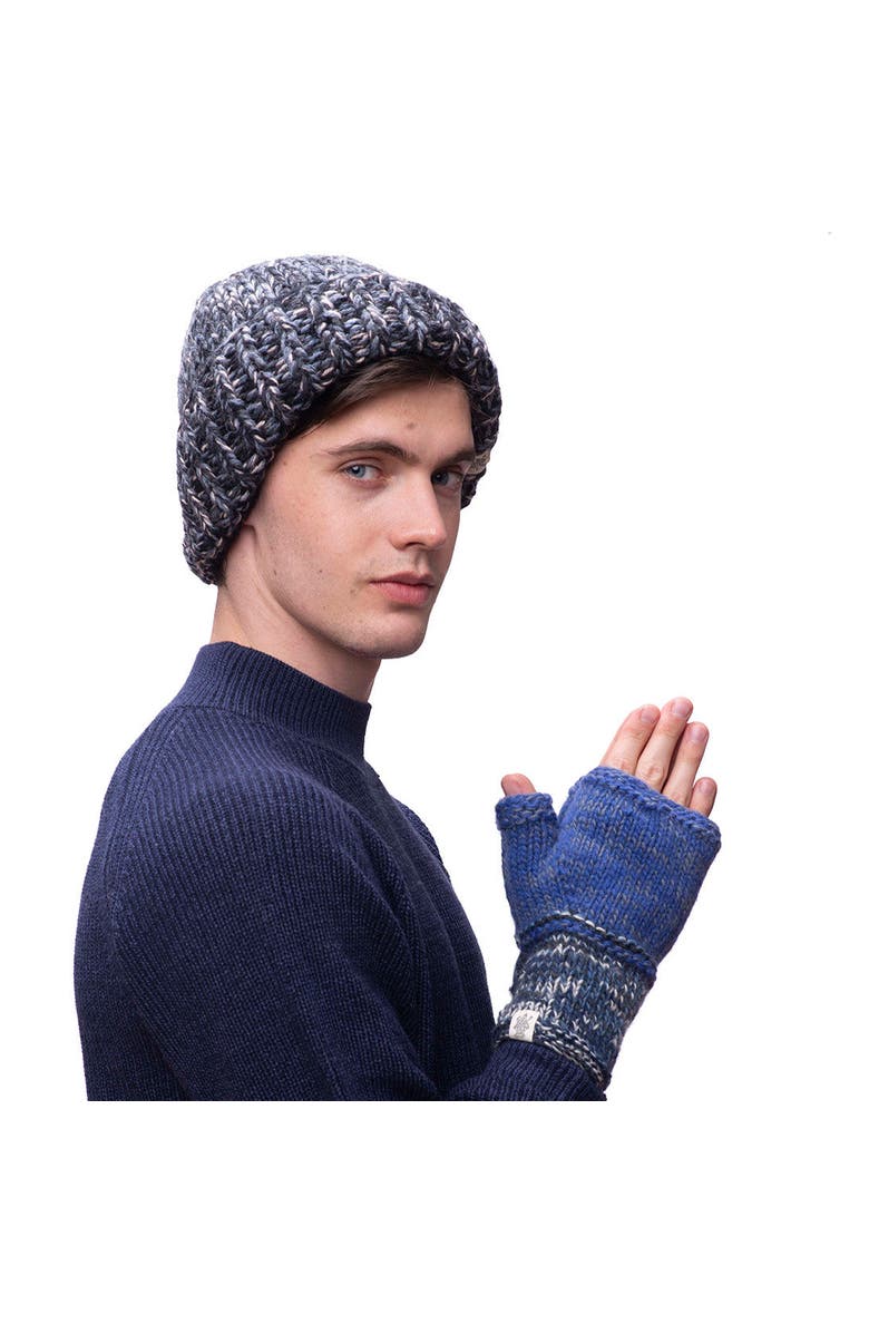 Nirvanna Designs Marbled Rib Fold Beanie, Alternate, color, Army