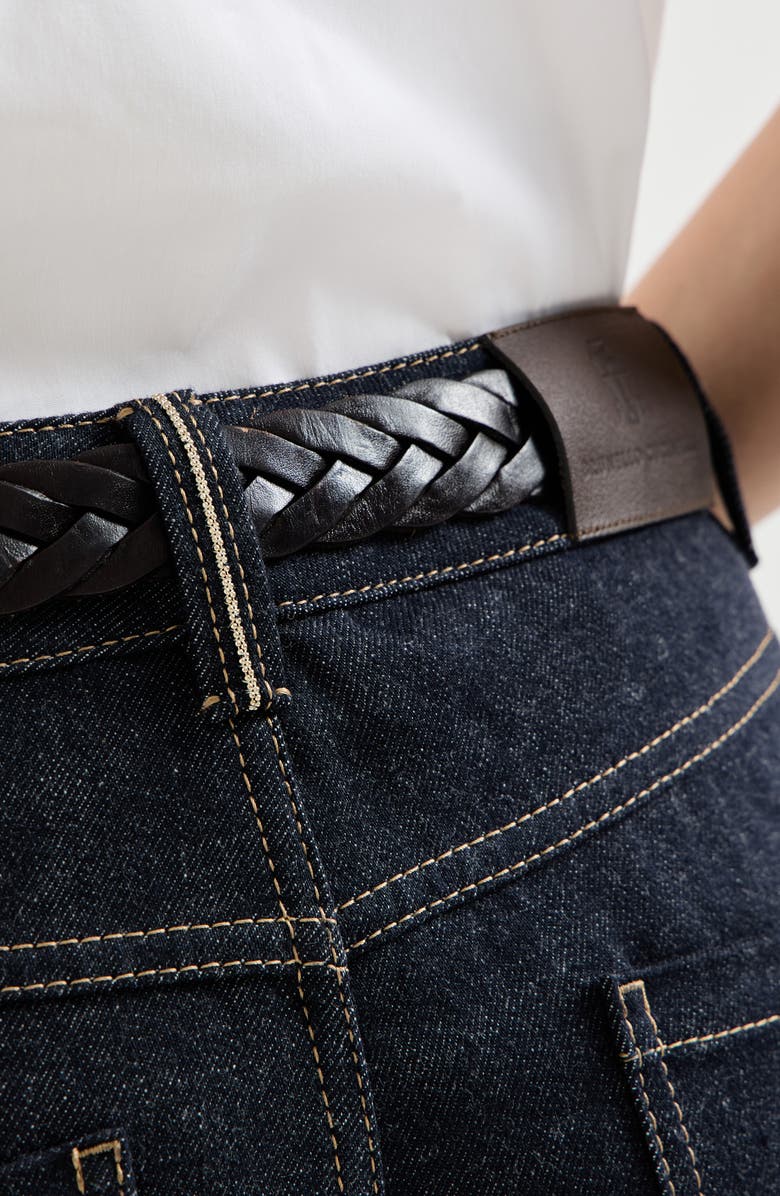 Brunello Cucinelli Loose Flared Trousers, Alternate, color, Dark Denim