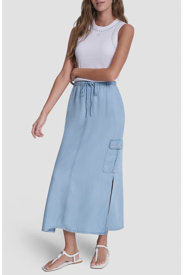 Chambray Cargo Maxi Skirt, Alternate, color, CHAMBRAY