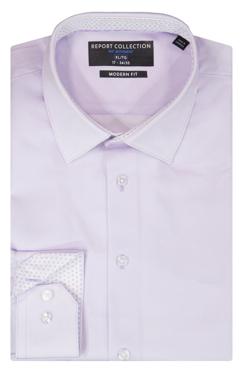 Report Collection Slim Fit 4-Way Stretch Button-Up Shirt, Alternate, color, Lavender