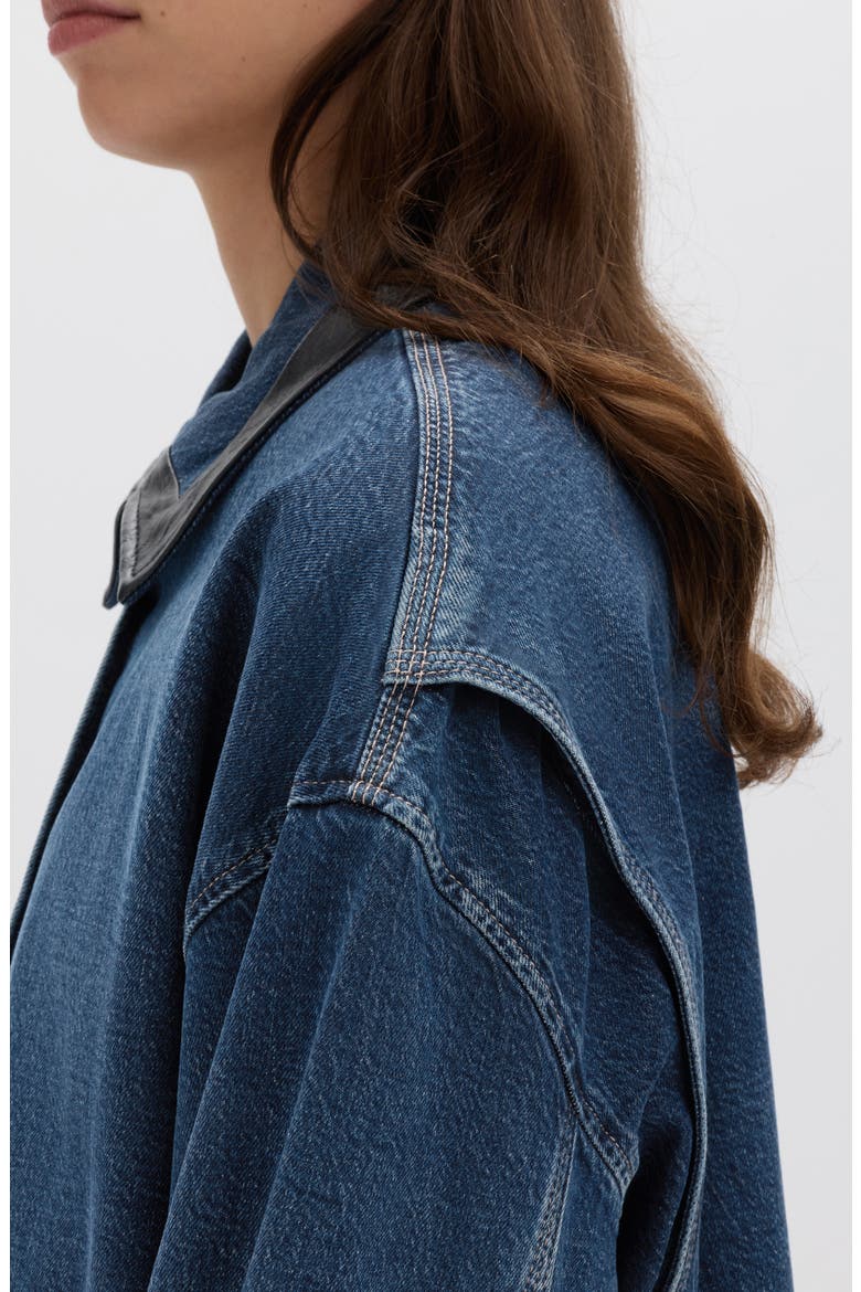 Denim Bomber Jacket, Alternate, color, MEDIUM INDIGO BLUE
