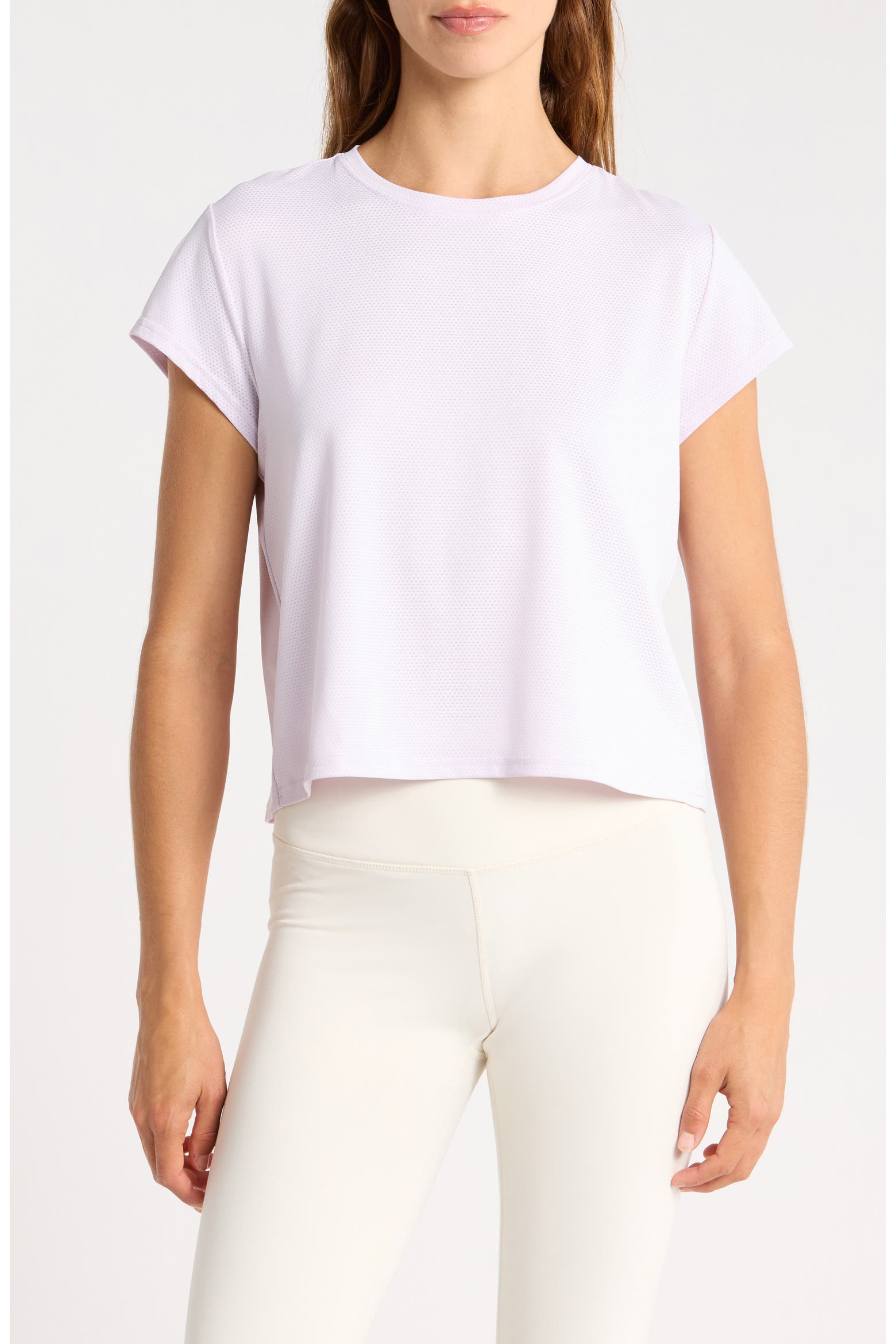 Mesh Current Direction Z by Zella Flow Mesh Pleated T-Shirt (Women) | Nordstromrack