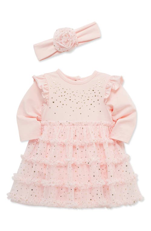Little Me Girls' Spray Shine Tutu Dress & Headband Set - Baby In Neutral