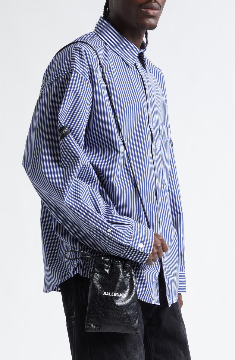 Balenciaga Shopper Phone Holder, Alternate, color, 1090 Black/ L White