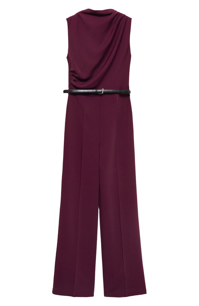 MANGO Belted Sleeveless Wide Leg Jumpsuit, Alternate, color,