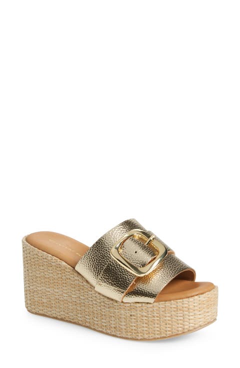 Jana Platform Wedge Slide Sandal (Women)