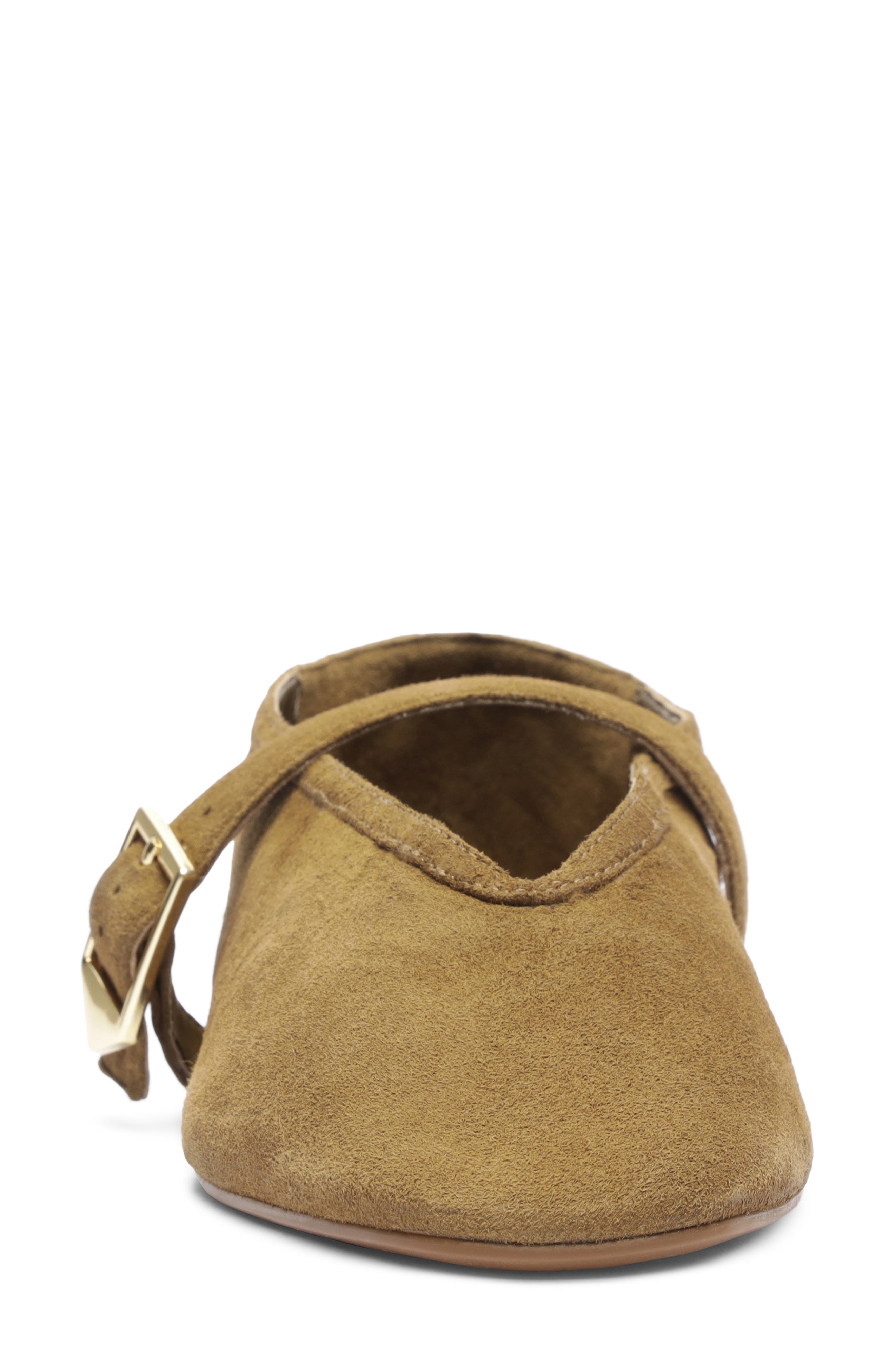 Vicki Buckle Mary Jane Flat, Alternate, color, DRIED OLIVE SUEDE