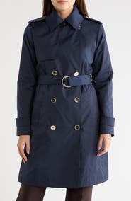 Michael Kors Belted Double Breasted Trench Coat