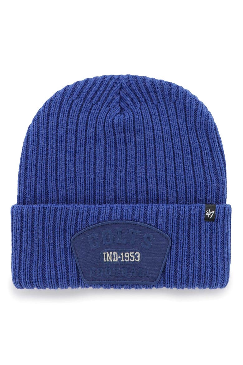 Men's '47 Royal Indianapolis Colts Ridgeway Cuffed Knit Hat, Main, color, Royal