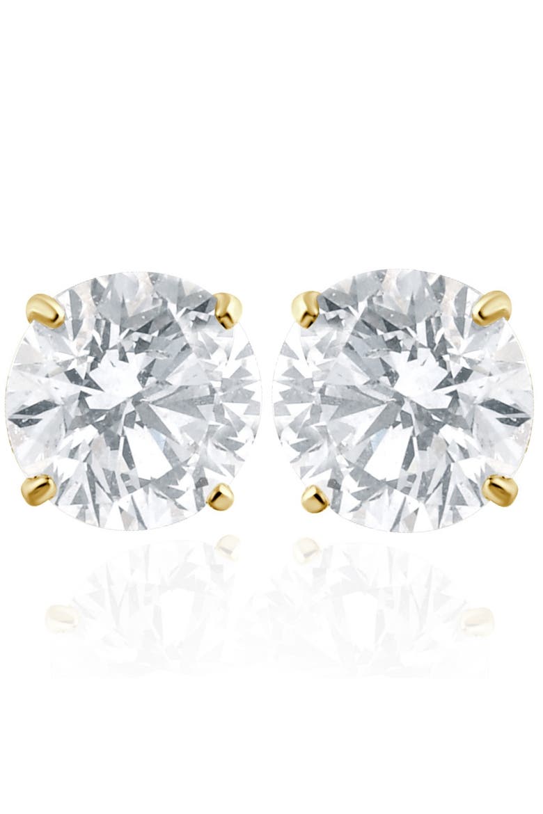 2 Carat TW Lab Grown Diamond Studs 14K Gold With Screw Backs, Main, color, 14k Yellow Gold