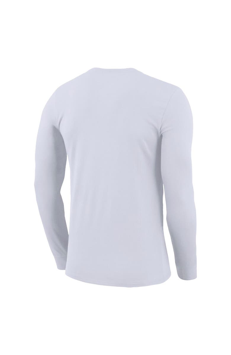 Nike Youth Nike White Creighton Bluejays 2025 On-Court Bench Long Sleeve T-Shirt, Alternate, color,