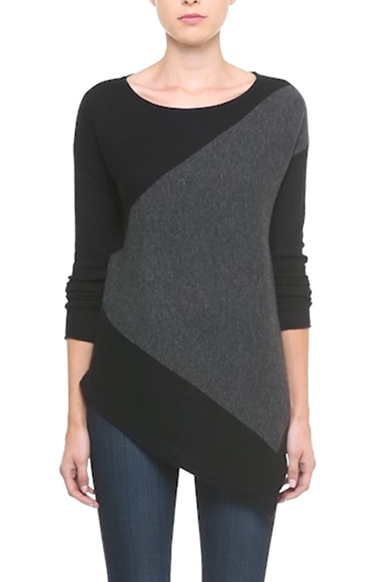 Halogen<sup>®</sup> Asymmetrical Wool & Cashmere Sweater, Alternate, color, 