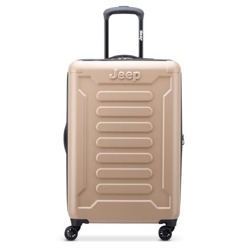 Jeep Jh004c Checked-medium 24 Inch Hardside Expandable Luggage With Spinner Wheels In Sand