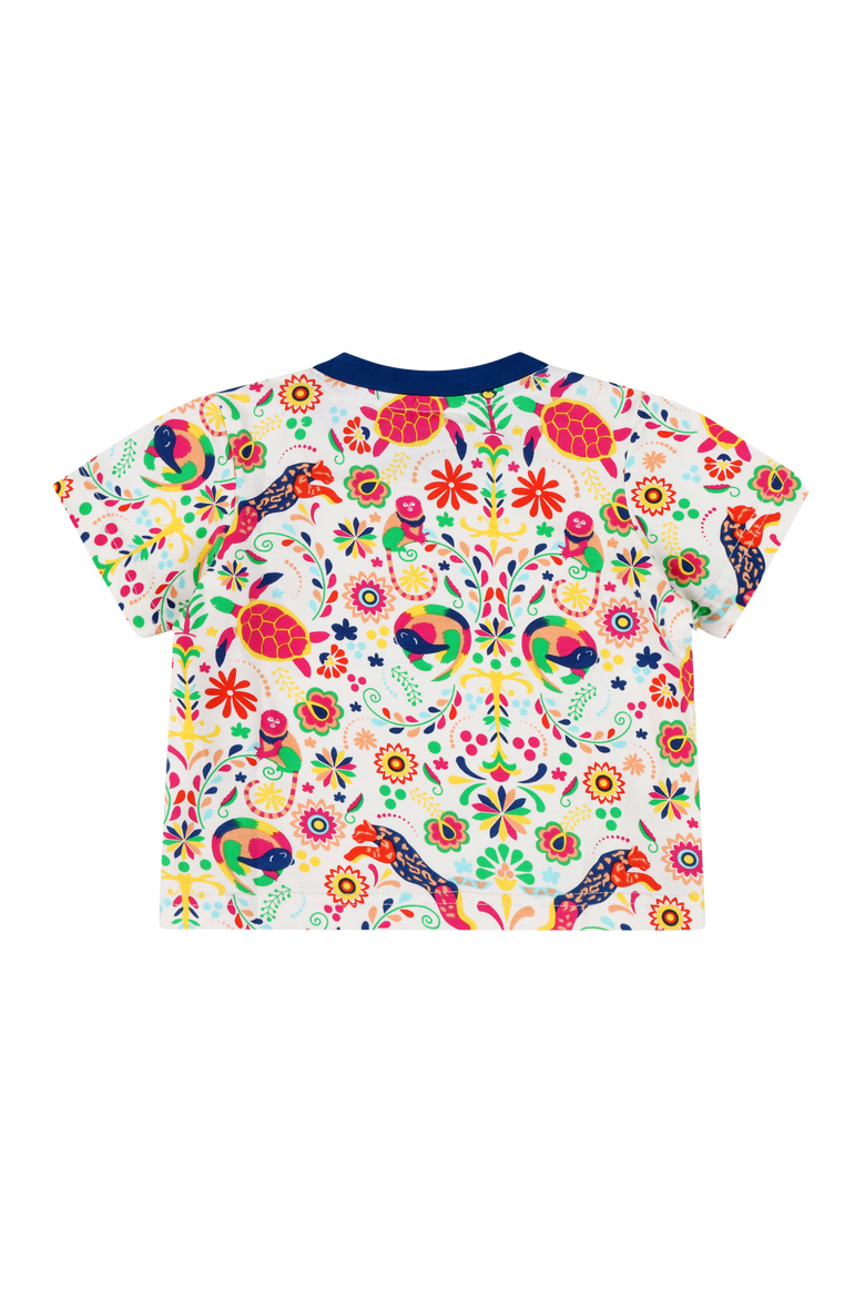 Kids Suave Print Short Sleeve T-Shirt, Alternate, color, Animal Arabesque