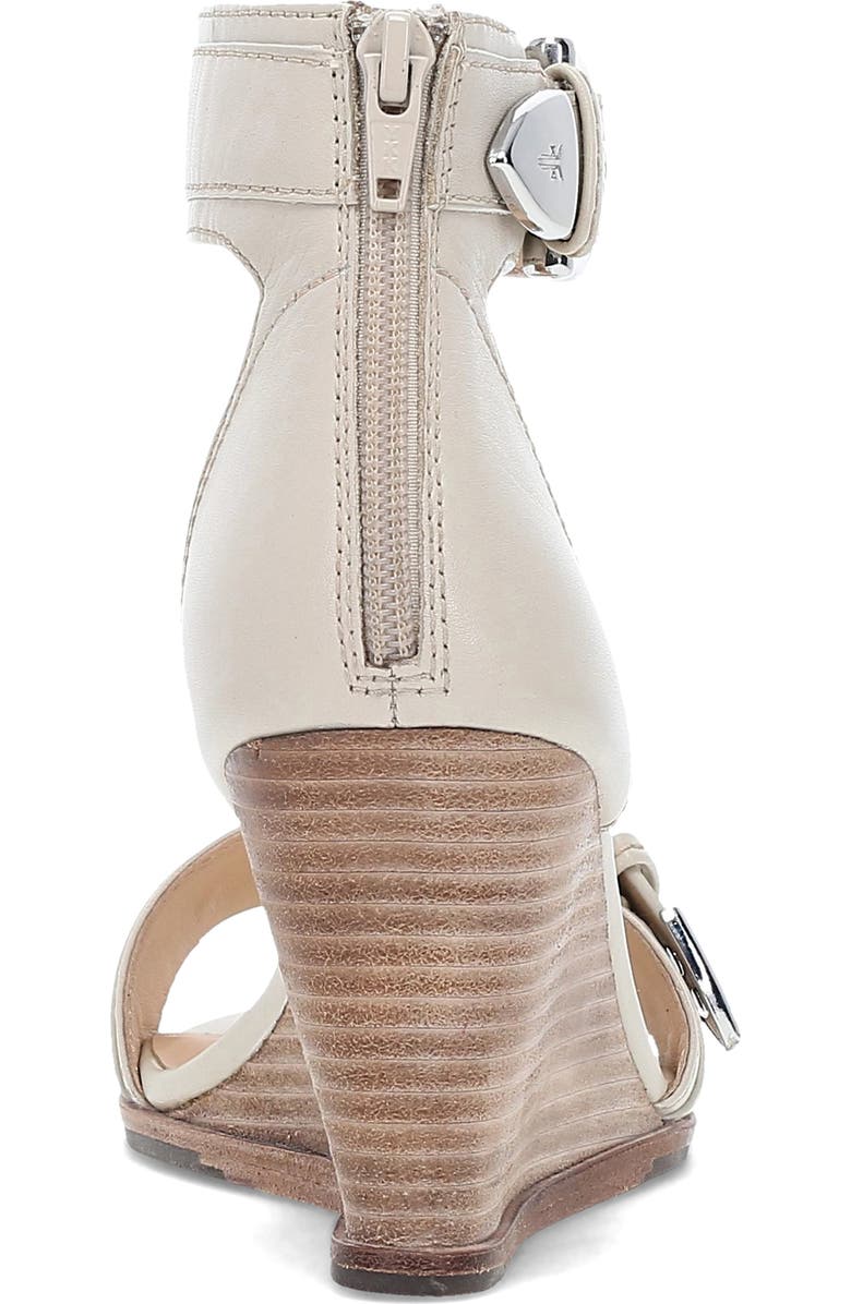 Frye Rachel Ankle Strap Wedge Sandal, Alternate, color, Ivory