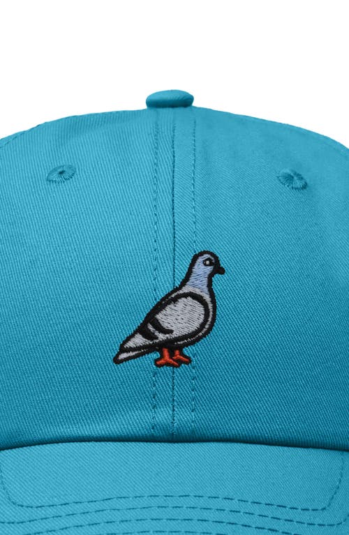 Dalix Pigeon Embroidered Everyday Hat In Teal