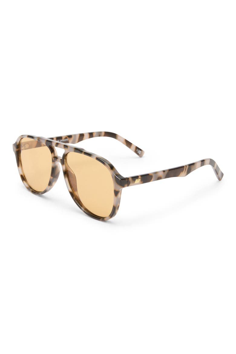 Tragic Magic 56mm Aviator Sunglasses, Alternate, color, COOKIE TORT/MUSTARD MONO