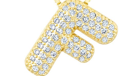 Adornia Gold Pave Bubble Letter Necklace In Gold-f