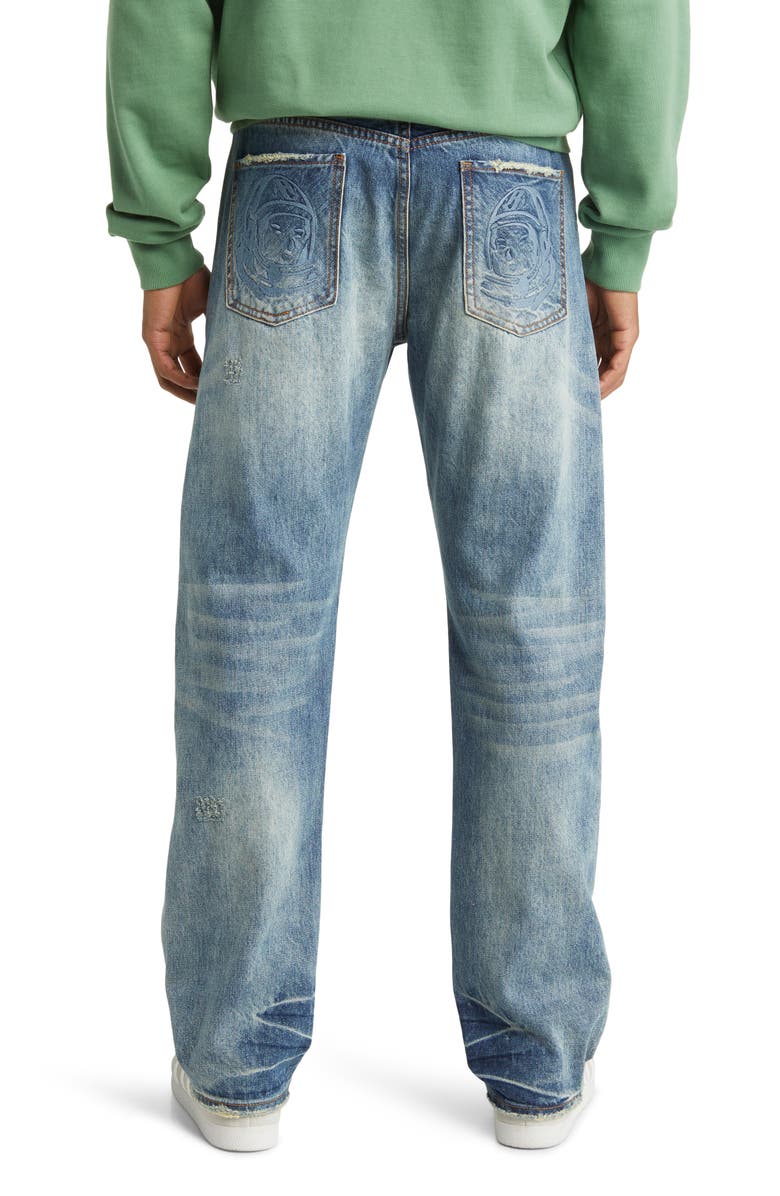 Billionaire Boys Club Nuclear Embroidered Straight Leg Jeans, Alternate, color, 