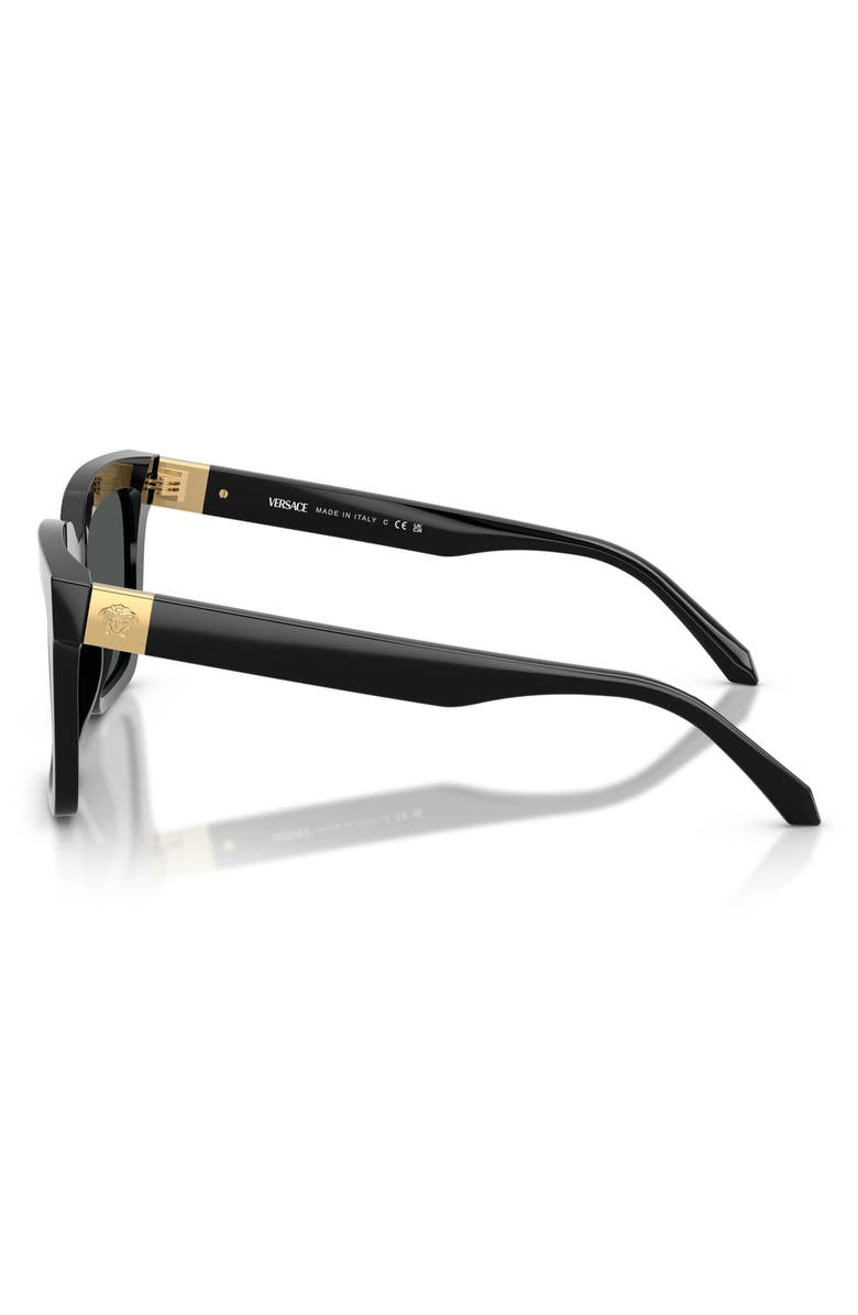 Versace 55mm Square Sunglasses, Alternate, color, Black / Dark Grey
